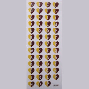 Gelb Rot Herz Buchstaben ( Galatasaray ) Face Sticker Aufkleber